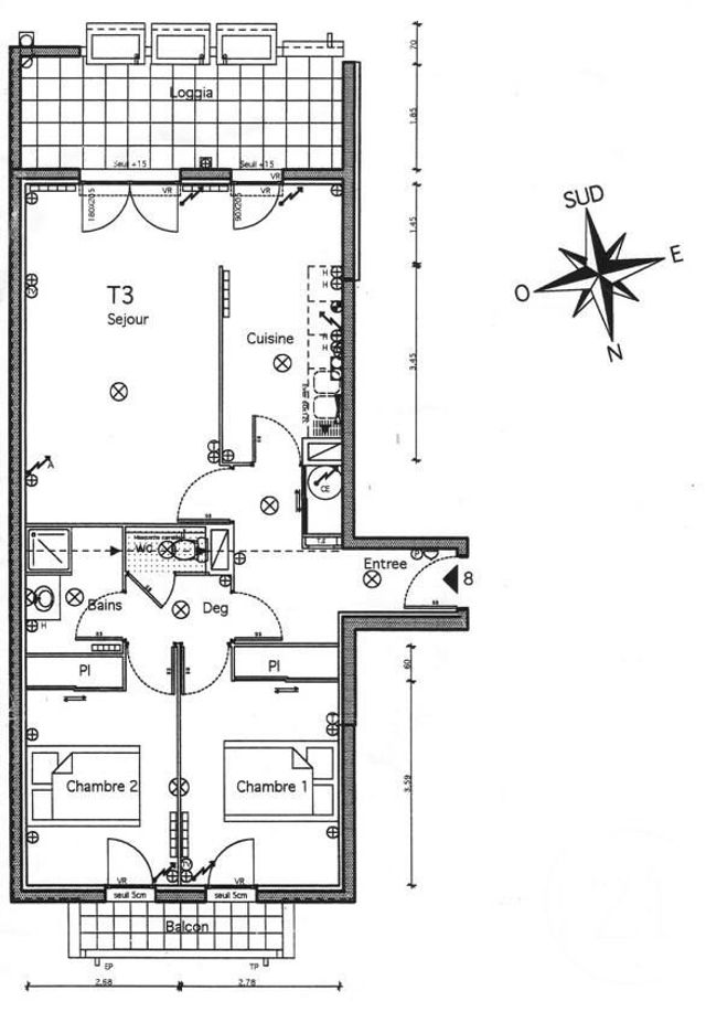 Appartement F3 à vendre - 3 pièces - 68.28 m2 - FREJUS - 83 - PROVENCE-ALPES-COTE-D-AZUR - Century 21 Sud Habitat