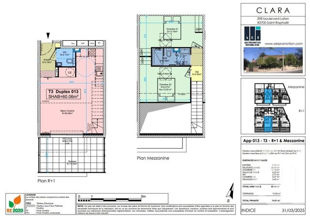 Appartement T3 à vendre - 3 pièces - 60.06 m2 - ST RAPHAEL - 83 - PROVENCE-ALPES-COTE-D-AZUR - Century 21 Sud Habitat