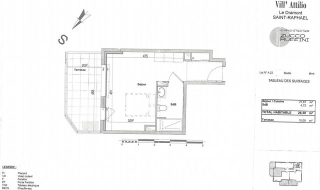 Afficher la photo en grand Studio à vendre - 1 pièce - 26.39 m2 - ST RAPHAEL - 83 - PROVENCE-ALPES-COTE-D-AZUR - Century 21 Sud Habitat